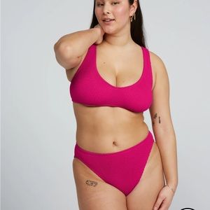 NWT Eva standard waist two-piece in pink color “cosmic”